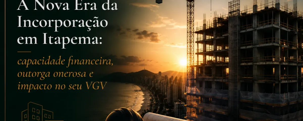 A Nova Era da Incorporação em Itapema: Capacidade Financeira, Outorga Onerosa e o Impacto no seu VGV